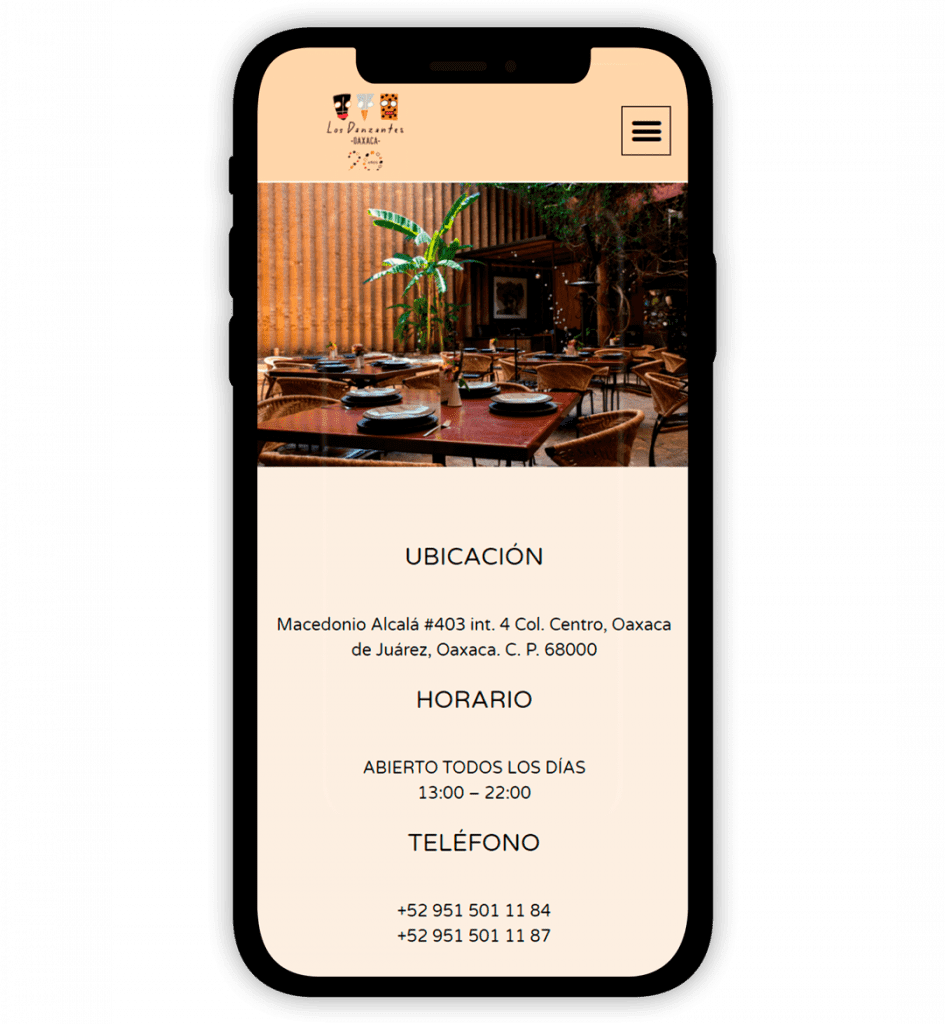 Los Danzantes Oaxaca Restaurante- Diseño web a medida